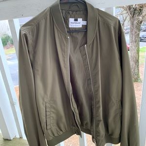 Topman olive green Bomber Jacket
